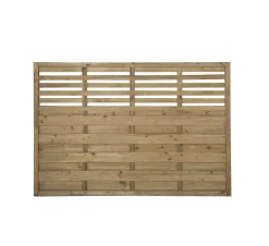 Forest Kyoto Slatted Top Fence Panels Natural Timber 6 X 4&apos; Pack Of 6