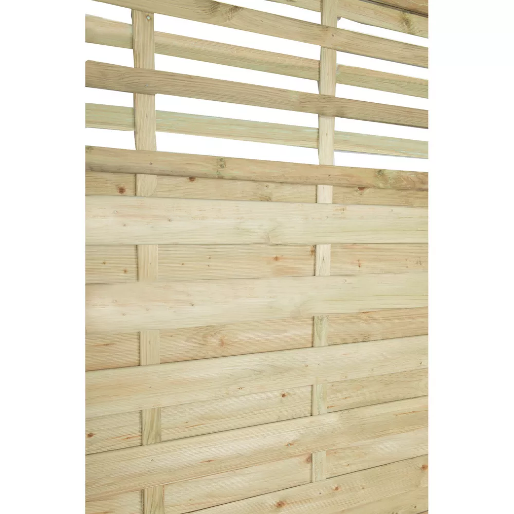 Forest Kyoto Slatted Top Fence Panels Natural Timber 6 X 6' Pack Of 10 4 Forest Kyoto Slatted Top Fence Panels Natural Timber 6 X 6' Pack Of 10 - Image 2
