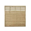 Forest Kyoto Slatted Top Fence Panels Natural Timber 6 X 6&apos; Pack Of 10 -Cheap Garden Spreader Store 1699K P