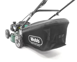 Webb WER18HP4 46cm 125cc Hand-Propelled Rotary Petrol Lawn Mower -Cheap Garden Spreader Store 197PP A2