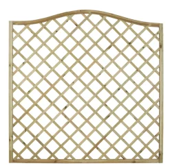 Forest Hamburg Lattice Curved Top Garden Screens 6 X 6&apos; 9 Pack
