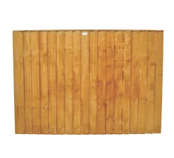 Forest Feather Edge Fence Panels Golden Brown 6 X 3&apos; Pack Of 8