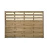 Forest Kyoto Slatted Top Fence Panels Natural Timber 6 X 4&apos; Pack Of 8 -Cheap Garden Spreader Store 2661K P