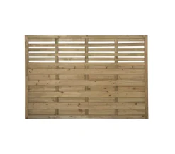Forest Kyoto Slatted Top Fence Panels Natural Timber 6 X 4&apos; Pack Of 8