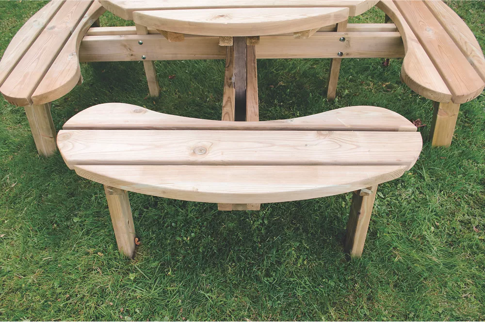Forest Circular Garden Picnic Table 2070 X 2070 X 720mm 6 Forest Circular Garden Picnic Table 2070 X 2070 X 720mm - Image 4