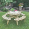 Forest Circular Garden Picnic Table 2070 X 2070 X 720mm