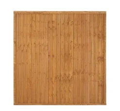 Forest Closeboard Fence Panels Golden Brown 6 X 6&apos; Pack Of 9