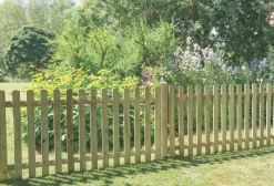 Forest Heavy Duty Picket Fence Panel Natural Timber X Pack Of 3 6 Forest Heavy Duty Picket Fence Panel Natural Timber X Pack Of 3 -Cheap Garden Spreader Store 335PR A1