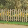 Forest Heavy Duty Picket Fence Panel Natural Timber X Pack Of 3 -Cheap Garden Spreader Store 335PR P