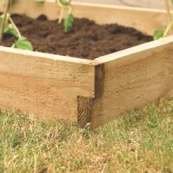 Forest Square Raised Bed Natural Timber 900 X 900 X 140mm -Cheap Garden Spreader Store 358KT A3