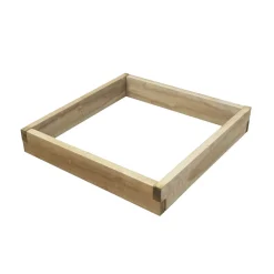 Forest Square Raised Bed Natural Timber 900 X 900 X 140mm -Cheap Garden Spreader Store 358KT A5