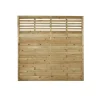 Forest Kyoto Slatted Top Fence Panels Natural Timber 6 X 6&apos; Pack Of 6 -Cheap Garden Spreader Store 4116K P