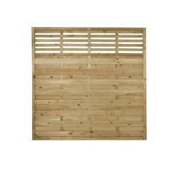 Forest Kyoto Slatted Top Fence Panels Natural Timber 6 X 6&apos; Pack Of 6