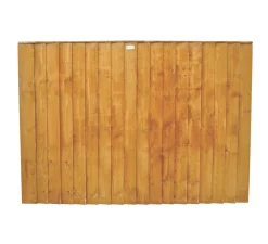 Forest Feather Edge Fence Panels Golden Brown 6 X 4&apos; Pack Of 4