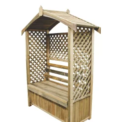 Forest Lyon 4&apos; X 2&apos; (Nominal) Apex Timber Arbour -Cheap Garden Spreader Store 4589X A3