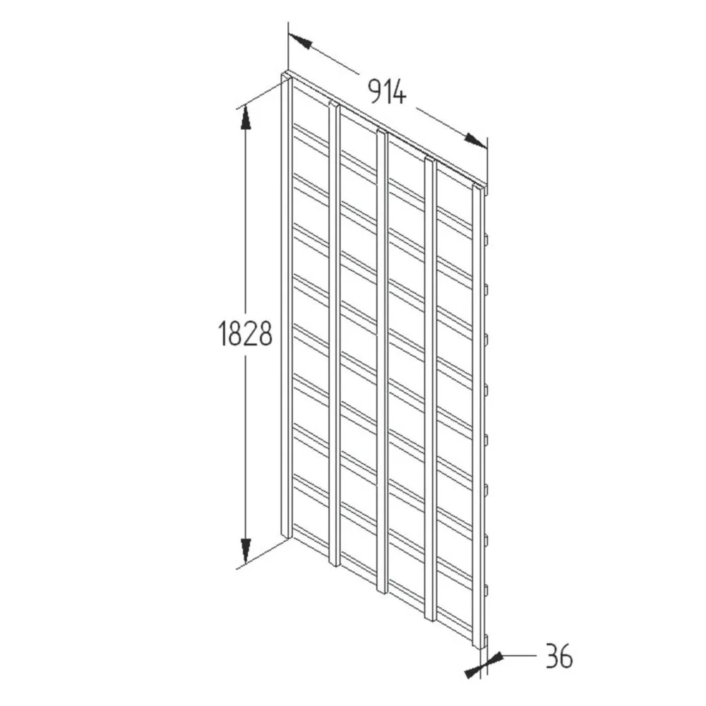 Forest Softwood Rectangular Trellis X 6 Pack 7 Forest Softwood Rectangular Trellis X 6 Pack - Image 5
