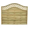 Forest Prague Lattice Curved Top Fence Panels Natural Timber 6 X 5&apos; Pack Of 4 -Cheap Garden Spreader Store 4619K P