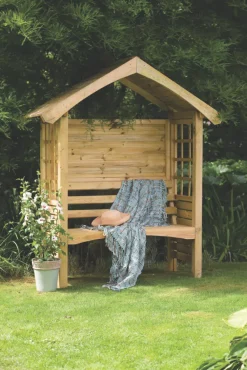 Forest Cadiz 4&apos; 6" X 2&apos; (Nominal) Apex Timber Arbour
