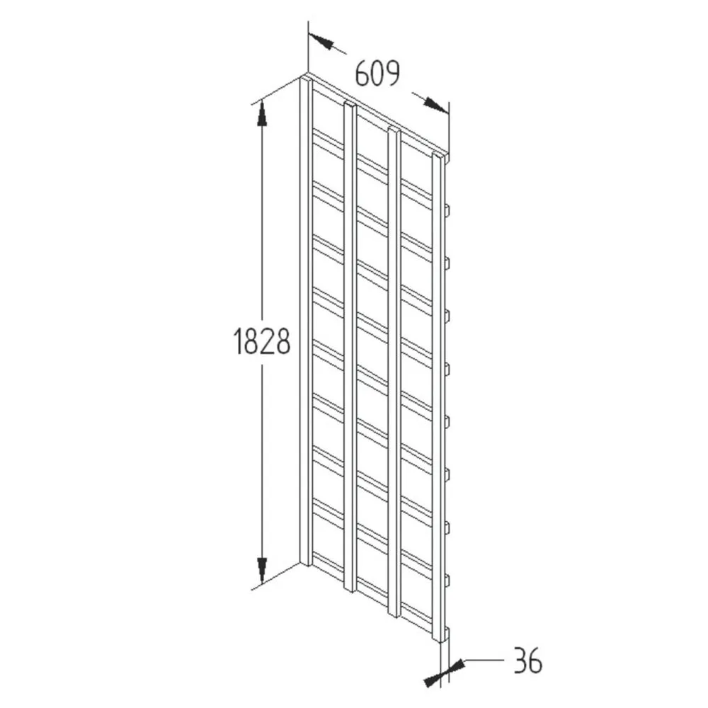 Forest Softwood Tall Rectangular Trellis X 6 Pack 7 Forest Softwood Tall Rectangular Trellis X 6 Pack - Image 5