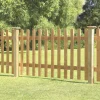 Forest Pale Picket Fence Panels Golden Brown 6 X 3&apos; Pack Of 5 -Cheap Garden Spreader Store 5173K P