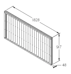 Forest Closeboard Fence Panels Golden Brown 6 X 3&apos; Pack Of 4 -Cheap Garden Spreader Store 5445X A3