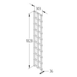 Forest Softwood Tall Rectangular Trellis X 10 Pack -Cheap Garden Spreader Store 584PR A4