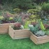 Forest Durham Rectangular Planter Set Natural Wood 900 X 500 X 330mm 3 Pieces -Cheap Garden Spreader Store 6012X P