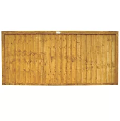 Forest Closeboard Fence Panels Golden Brown 6 X 3&apos; Pack Of 8