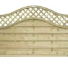 Forest Prague Lattice Curved Top Fence Panels Natural Timber 6 X 4&apos; Pack Of 4 -Cheap Garden Spreader Store 6453K P