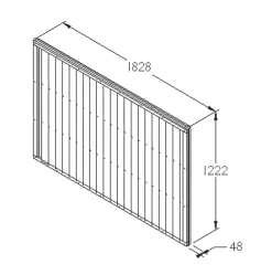 Forest Closeboard Fence Panels Golden Brown 6 X 4&apos; Pack Of 4 -Cheap Garden Spreader Store 6678X A3