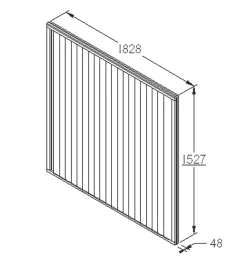 Forest Closeboard Fence Panels Golden Brown 6 X 5&apos; Pack Of 3 -Cheap Garden Spreader Store 6984X A3