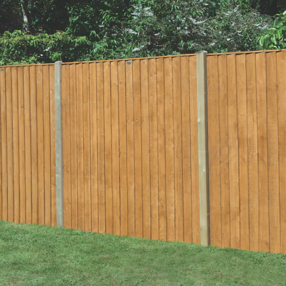 Forest Feather Edge Fence Panels Golden Brown 6 X 6' Pack Of 3 3 Forest Feather Edge Fence Panels Golden Brown 6 X 6' Pack Of 3