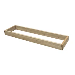 Forest Rectangular Raised Bed Natural Timber 1800 X 450 X 140mm -Cheap Garden Spreader Store 709KT A5