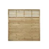Forest Kyoto Slatted Top Fence Panels Natural Timber 6 X 6&apos; Pack Of 3 -Cheap Garden Spreader Store 7114K P