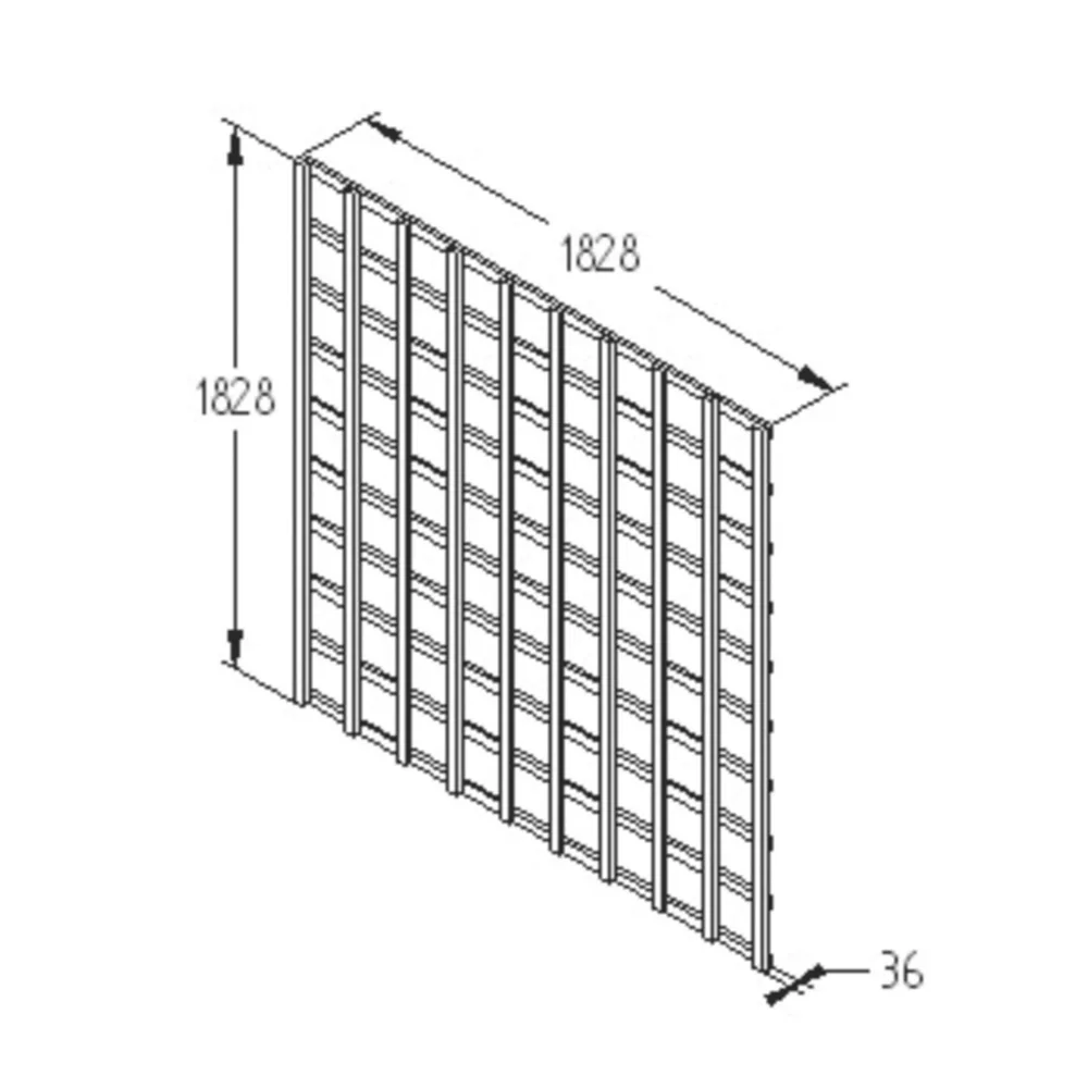 Forest Softwood Square Trellis X 5 Pack 8 Forest Softwood Square Trellis X 5 Pack - Image 6