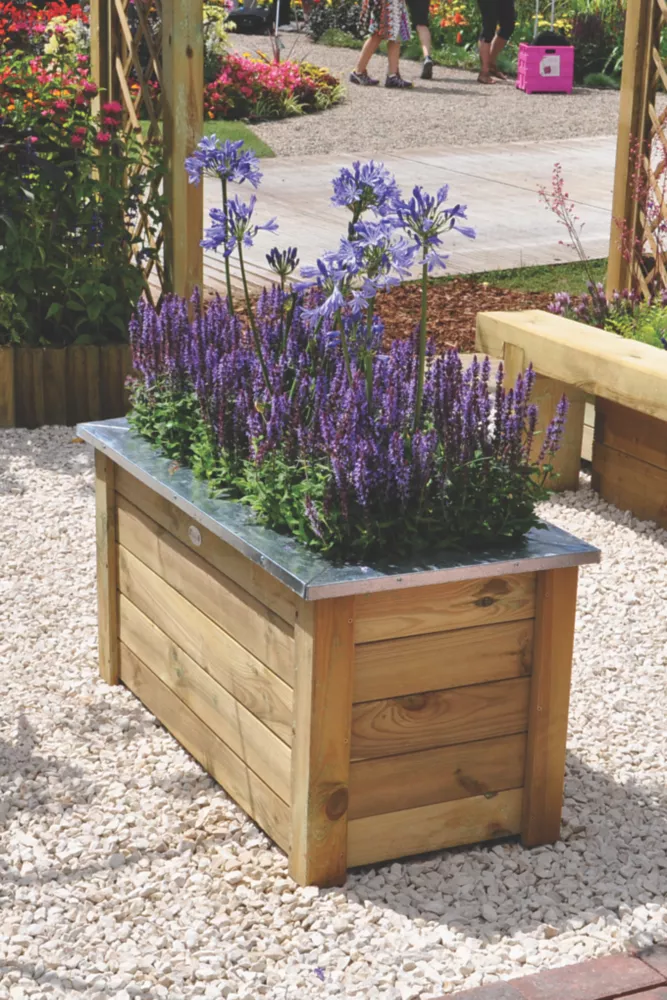 Forest Cambridge Rectangular Planter Wood 1000 X 500 X 500mm 3 Forest Cambridge Rectangular Planter Wood 1000 X 500 X 500mm