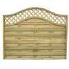 Forest Prague Lattice Curved Top Fence Panels Natural Timber 6 X 5&apos; Pack Of 7 -Cheap Garden Spreader Store 7504K P