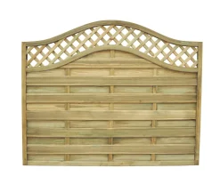 Forest Prague Lattice Curved Top Fence Panels Natural Timber 6 X 5&apos; Pack Of 7