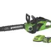 Greenworks GWGD40CS15K2 40V 1 X 2.0Ah Li-Ion Brushless Cordless 35cm Chainsaw -Cheap Garden Spreader Store 753KT P