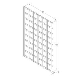 Forest Softwood Rectangular Trellis 4 X 6&apos; 4 Pack -Cheap Garden Spreader Store 780JG A2
