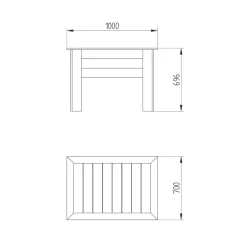 Forest Rectangular Garden Planter Natural Timber 1000 X 700 X 700mm -Cheap Garden Spreader Store 795KT A6