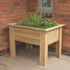 Forest Rectangular Garden Planter Natural Timber 1000 X 700 X 700mm