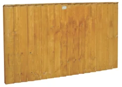 Forest Feather Edge Fence Panels Golden Brown 6 X 3&apos; Pack Of 5