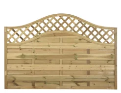 Forest Prague Lattice Curved Top Fence Panels Natural Timber 6 X 4&apos; Pack Of 6