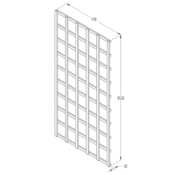 Forest Softwood Rectangular Trellis 3 X 6&apos; 5 Pack -Cheap Garden Spreader Store 838JG A2