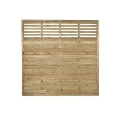 Forest Kyoto Slatted Top Fence Panels Natural Timber 6 X 6&apos; Pack Of 5