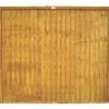 Forest Closeboard Fence Panels Golden Brown 6 X 5&apos; Pack Of 9