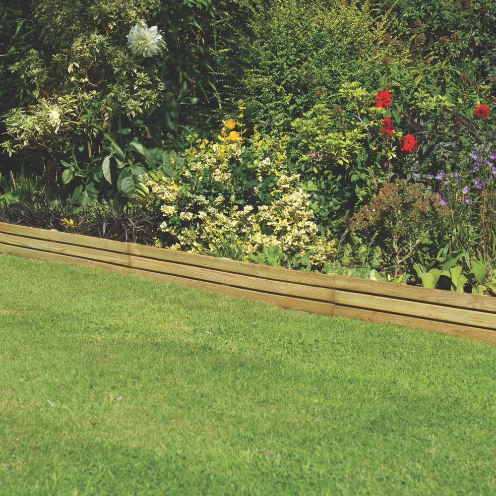 Forest Slatted Border Edging Smooth-Planed 1.2m 3 Pack 4 Forest Slatted Border Edging Smooth-Planed 1.2m 3 Pack - Image 2