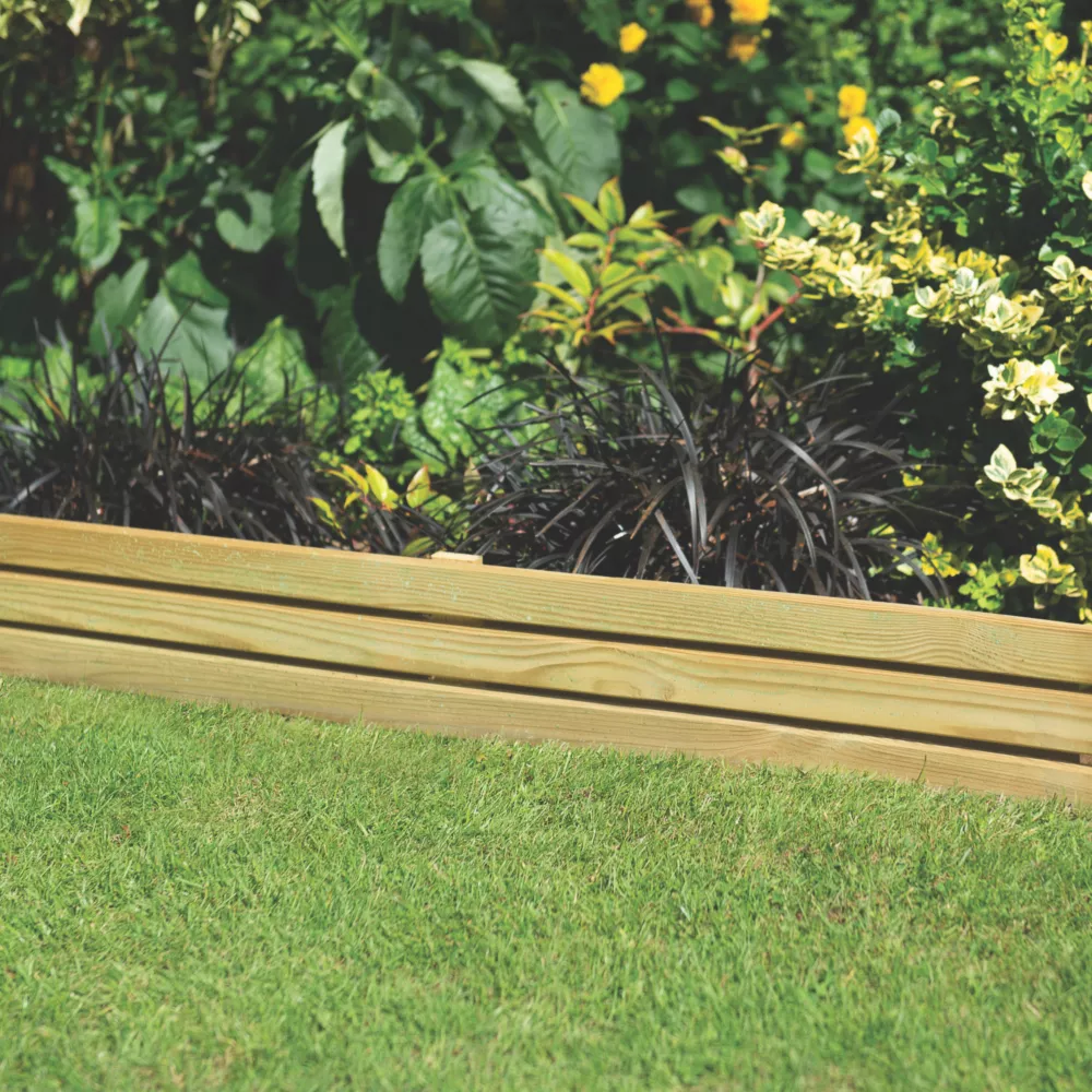 Forest Slatted Border Edging Smooth-Planed 1.2m 3 Pack 3 Forest Slatted Border Edging Smooth-Planed 1.2m 3 Pack