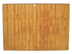 Forest Feather Edge Fence Panels Golden Brown 6 X 3&apos; Pack Of 4